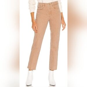 Frame Luxury Le Sylvie Slender Women's Straight Jeans Sand Ankle Cotton 26/XS